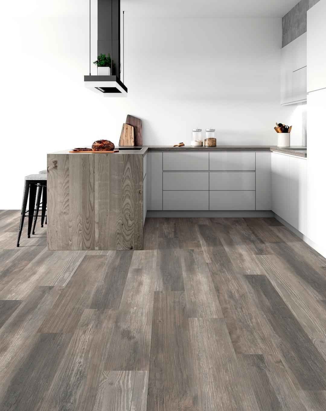 kitchen with newark pine floor