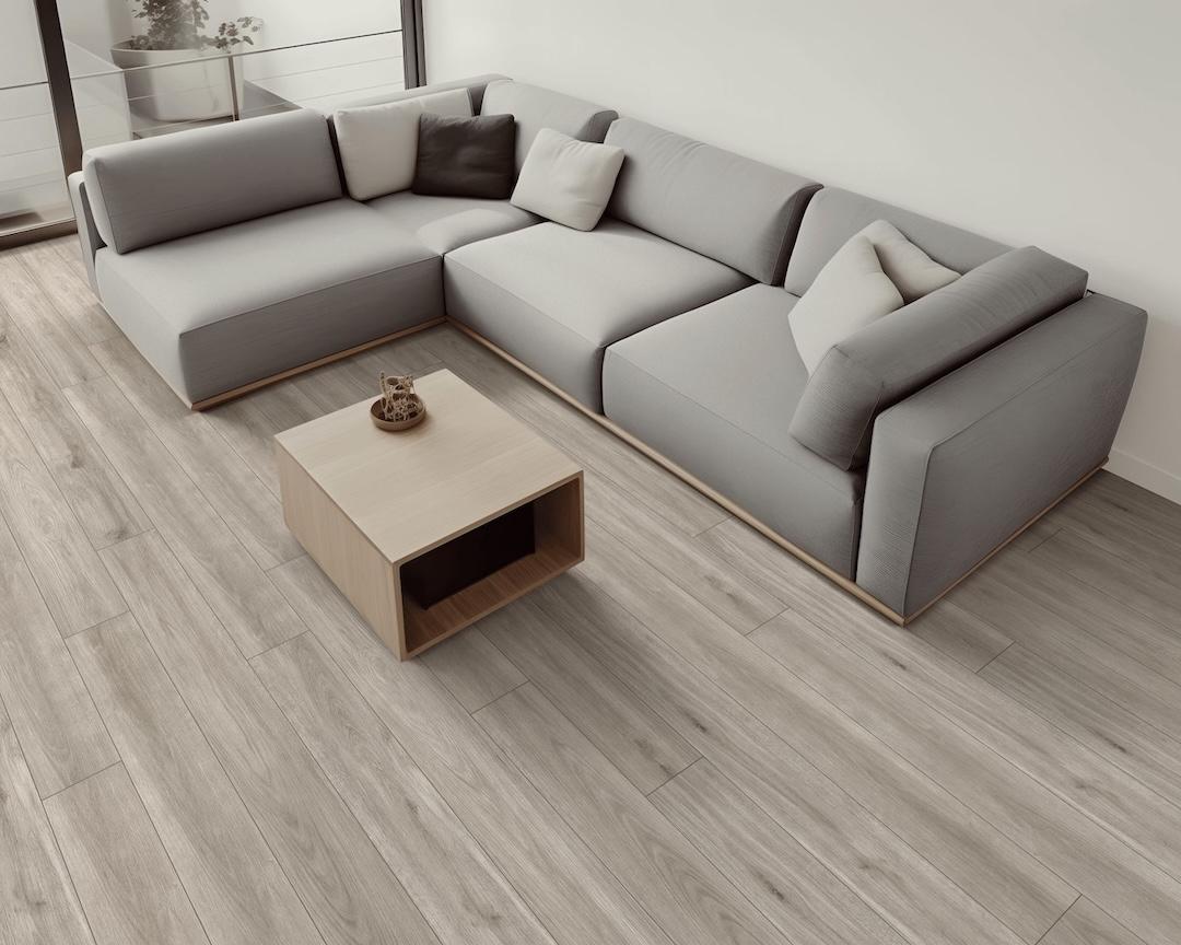 living room furnished with bowers oak flooring
